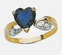 14k Cubic Zirconia and Colored Stone Ring