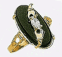 Womens Onyx Ring