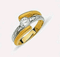 Two Tone Cubic Zirconia Ring