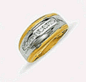 Two Tone Cubic Zirconia Ring