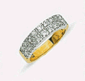 Two Tone Cubic Zirconia Ring