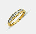 Two Tone Cubic Zirconia Ring
