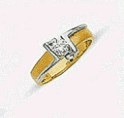 Two Tone Cubic Zirconia Ring