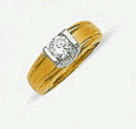 Two Tone Cubic Zirconia Ring