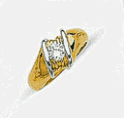 Two Tone Cubic Zirconia Ring