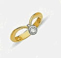 Two Tone Cubic Zirconia Ring