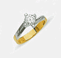 Two Tone Cubic Zirconia Ring