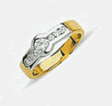 Two Tone Cubic Zirconia Ring
