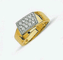 Two Tone Cubic Zirconia Ring