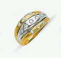 Two Tone Cubic Zirconia Ring