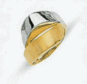 Womens Two Tone Gold Ring