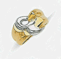 Womens Two Tone Gold Ring