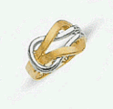 Womens Two Tone Gold Ring