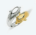 Womens Two Tone Gold Ring