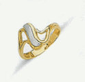 Womens Two Tone Gold Ring
