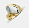 Womens Two Tone Gold Ring