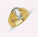 Womens Two Tone Gold Ring