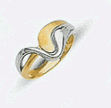 Womens Two Tone Gold Ring