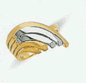 Womens Two Tone Gold Ring