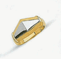 Womens Two Tone Gold Ring