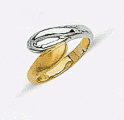 Womens Two Tone Gold Ring