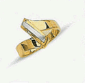Womens Two Tone Gold Ring