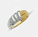 Womens Two Tone Gold Ring