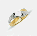 Womens Two Tone Gold Ring
