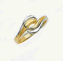 Womens Two Tone Gold Ring