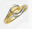 Womens Two Tone Gold Ring