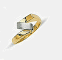 Womens Two Tone Gold Ring