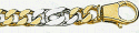 Fancy Two Tone Gold Link Bracelet